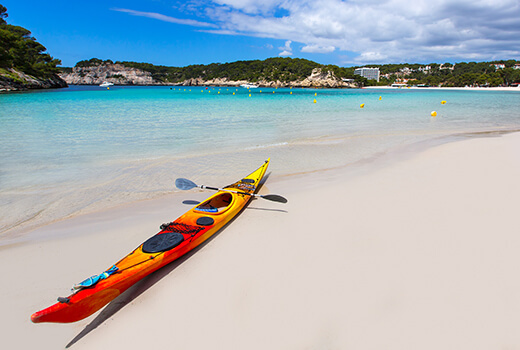 Rutas en kayak en Menorca